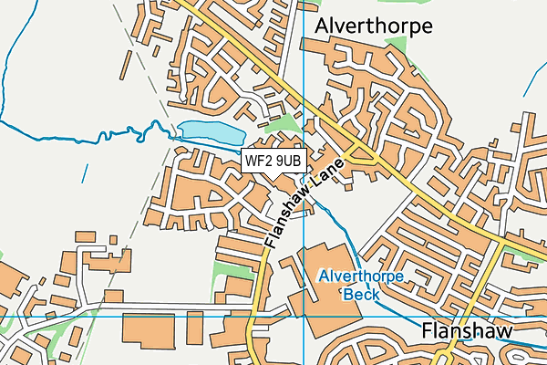 WF2 9UB map - OS VectorMap District (Ordnance Survey)