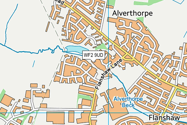 WF2 9UD map - OS VectorMap District (Ordnance Survey)