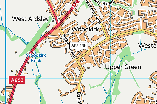 WF3 1BH map - OS VectorMap District (Ordnance Survey)