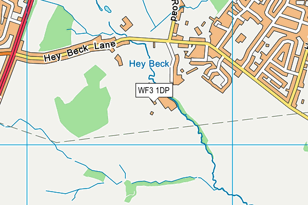 WF3 1DP map - OS VectorMap District (Ordnance Survey)