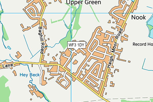 WF3 1DY map - OS VectorMap District (Ordnance Survey)
