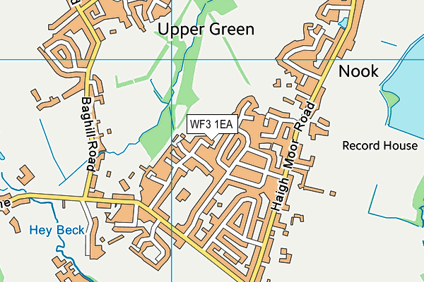 WF3 1EA map - OS VectorMap District (Ordnance Survey)