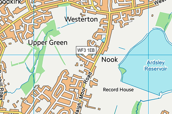 WF3 1EB map - OS VectorMap District (Ordnance Survey)