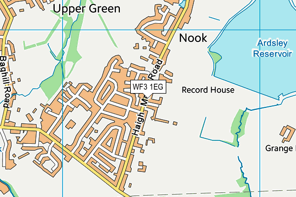 WF3 1EG map - OS VectorMap District (Ordnance Survey)