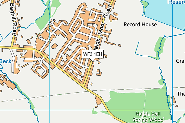 WF3 1EH map - OS VectorMap District (Ordnance Survey)