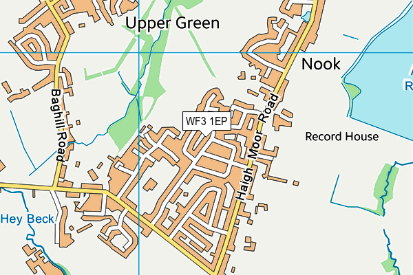 WF3 1EP map - OS VectorMap District (Ordnance Survey)