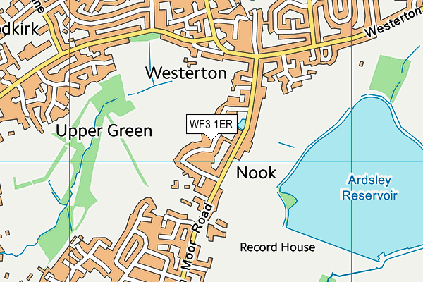 WF3 1ER map - OS VectorMap District (Ordnance Survey)