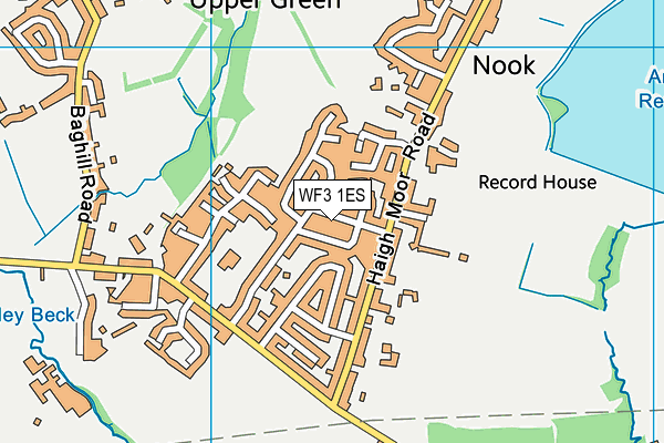WF3 1ES map - OS VectorMap District (Ordnance Survey)
