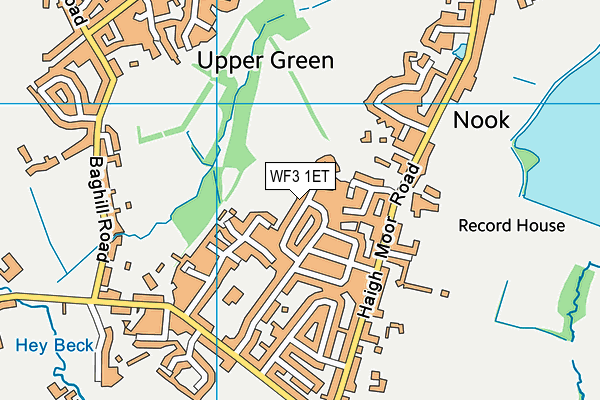 WF3 1ET map - OS VectorMap District (Ordnance Survey)