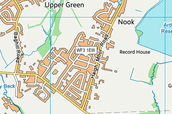 WF3 1EW map - OS VectorMap District (Ordnance Survey)