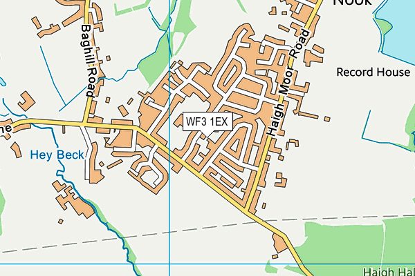 WF3 1EX map - OS VectorMap District (Ordnance Survey)