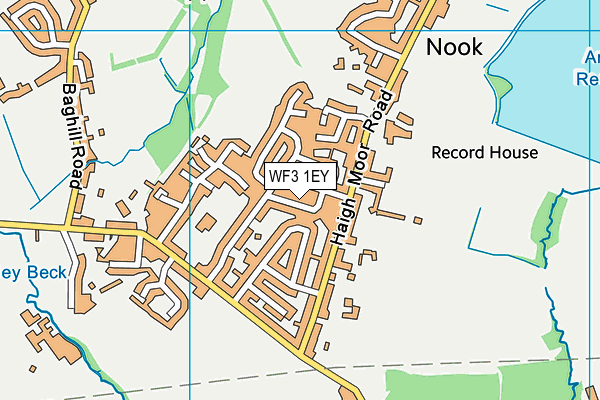 WF3 1EY map - OS VectorMap District (Ordnance Survey)