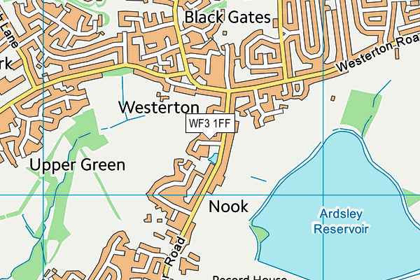 WF3 1FF map - OS VectorMap District (Ordnance Survey)