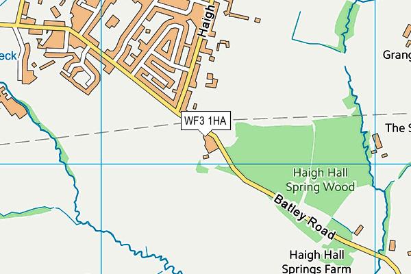 WF3 1HA map - OS VectorMap District (Ordnance Survey)