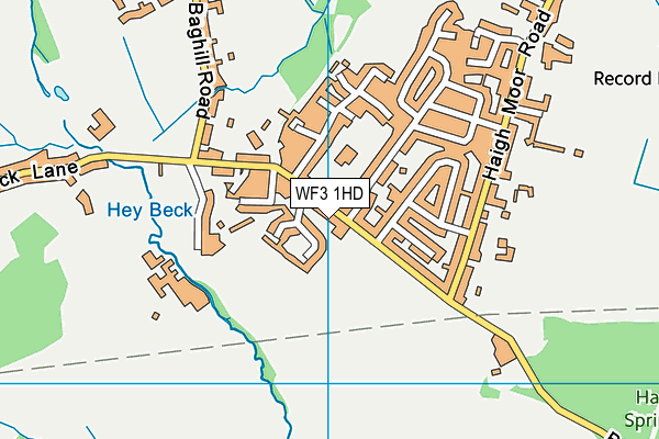 WF3 1HD map - OS VectorMap District (Ordnance Survey)