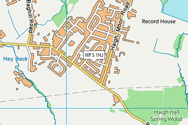 WF3 1HJ map - OS VectorMap District (Ordnance Survey)