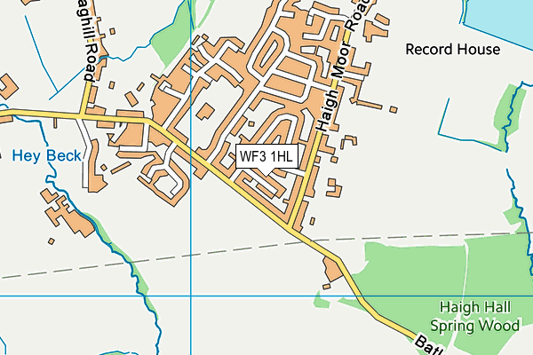 WF3 1HL map - OS VectorMap District (Ordnance Survey)