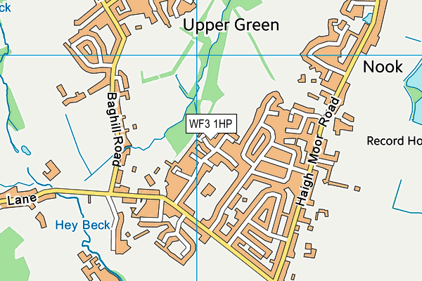 WF3 1HP map - OS VectorMap District (Ordnance Survey)
