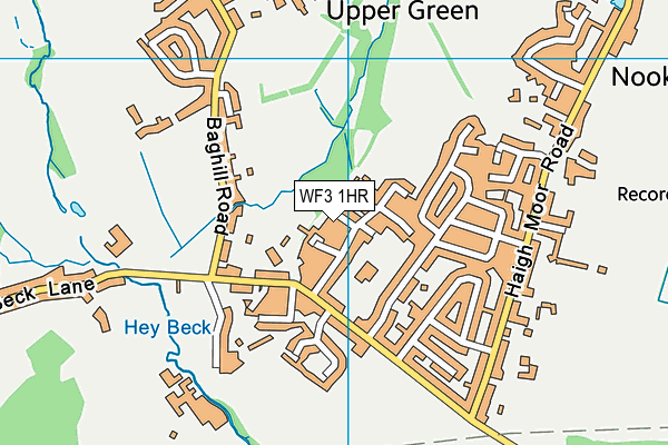 WF3 1HR map - OS VectorMap District (Ordnance Survey)