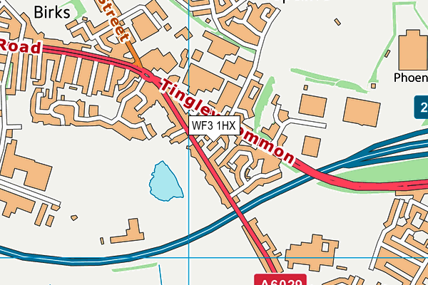 WF3 1HX map - OS VectorMap District (Ordnance Survey)