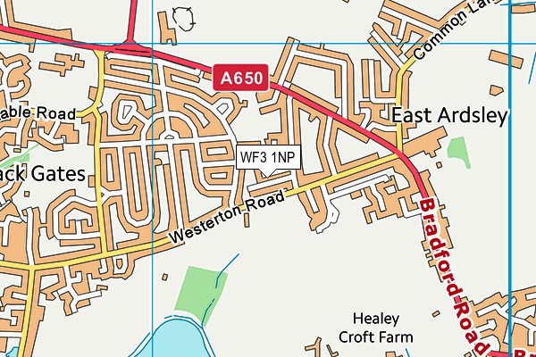 WF3 1NP map - OS VectorMap District (Ordnance Survey)