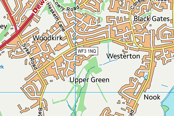 WF3 1NQ map - OS VectorMap District (Ordnance Survey)
