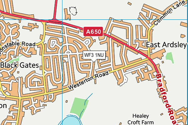 WF3 1NU map - OS VectorMap District (Ordnance Survey)