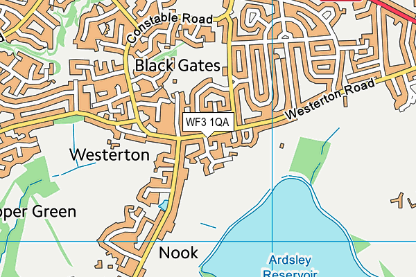 WF3 1QA map - OS VectorMap District (Ordnance Survey)