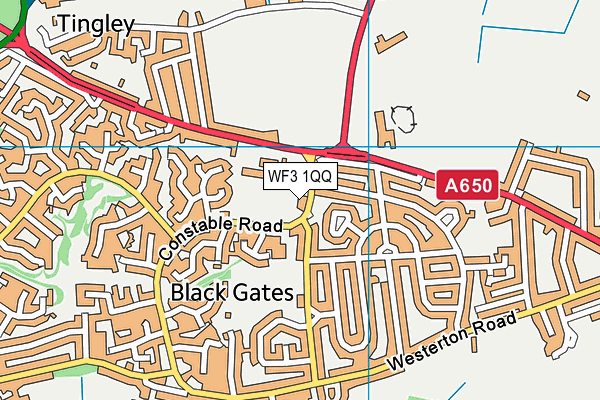 Blackgates Primary School map (WF3 1QQ) - OS VectorMap District (Ordnance Survey)
