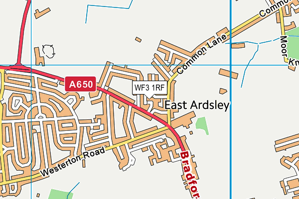 WF3 1RF map - OS VectorMap District (Ordnance Survey)