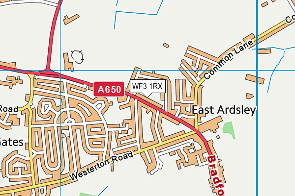 WF3 1RX map - OS VectorMap District (Ordnance Survey)