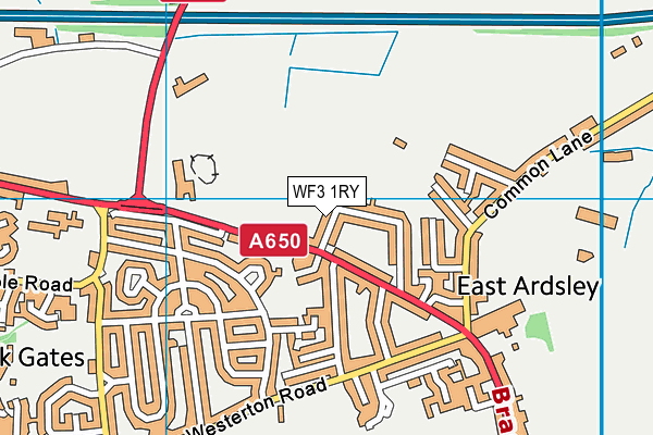 WF3 1RY map - OS VectorMap District (Ordnance Survey)