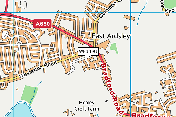 WF3 1SU map - OS VectorMap District (Ordnance Survey)