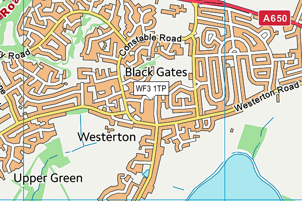 WF3 1TP map - OS VectorMap District (Ordnance Survey)