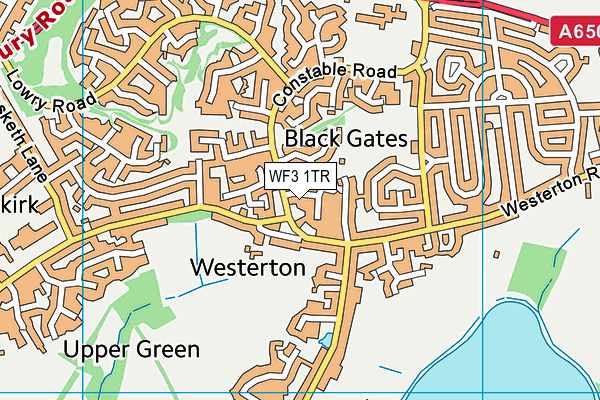 WF3 1TR map - OS VectorMap District (Ordnance Survey)