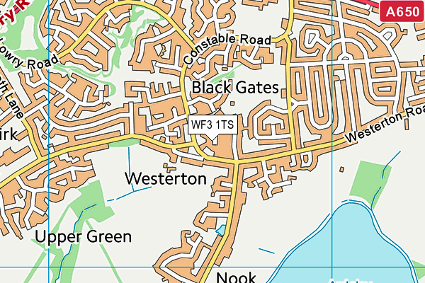 WF3 1TS map - OS VectorMap District (Ordnance Survey)