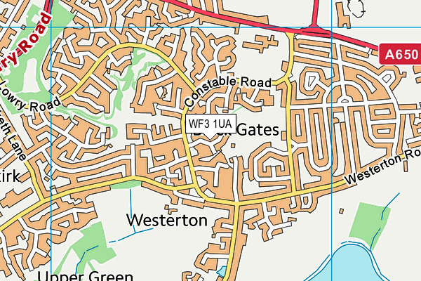 WF3 1UA map - OS VectorMap District (Ordnance Survey)