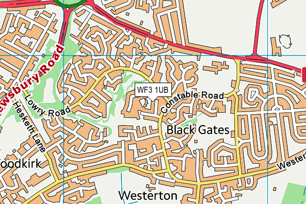 WF3 1UB map - OS VectorMap District (Ordnance Survey)