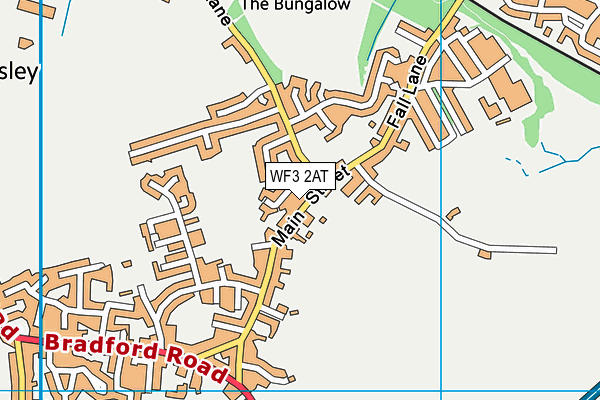 Cave Lane map (WF3 2AT) - OS VectorMap District (Ordnance Survey)
