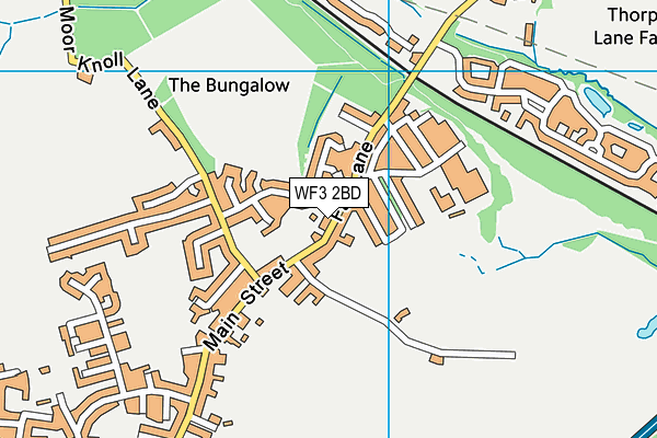 WF3 2BD map - OS VectorMap District (Ordnance Survey)