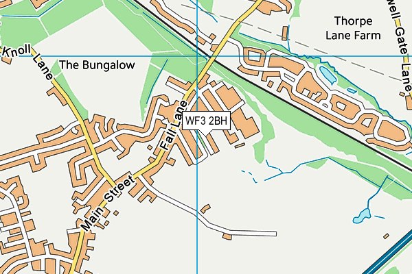 WF3 2BH map - OS VectorMap District (Ordnance Survey)