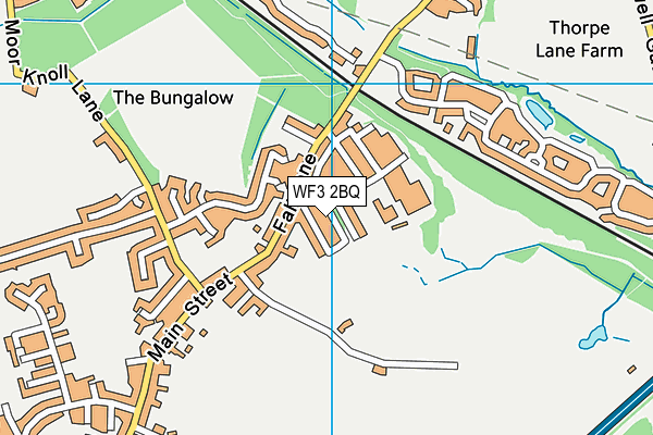 WF3 2BQ map - OS VectorMap District (Ordnance Survey)