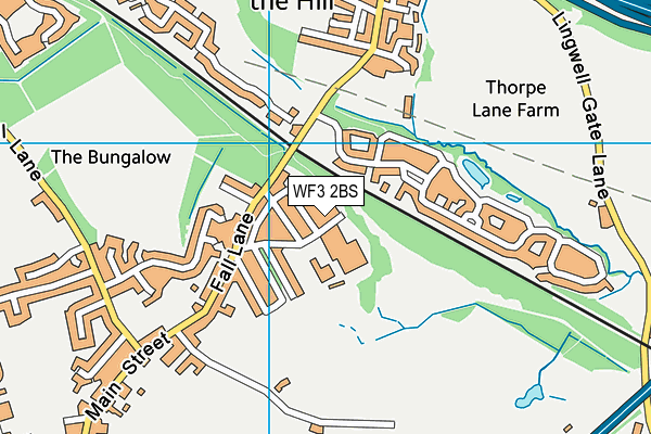 WF3 2BS map - OS VectorMap District (Ordnance Survey)