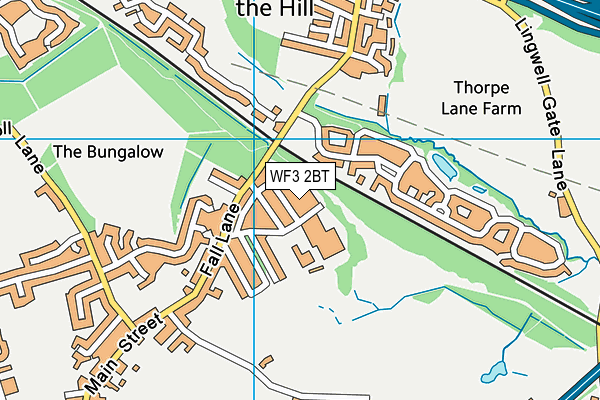 WF3 2BT map - OS VectorMap District (Ordnance Survey)