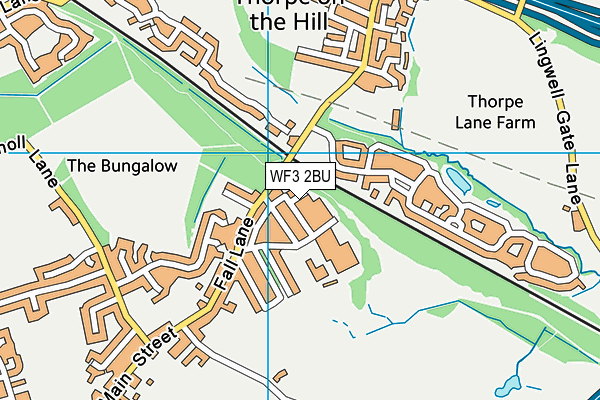 WF3 2BU map - OS VectorMap District (Ordnance Survey)