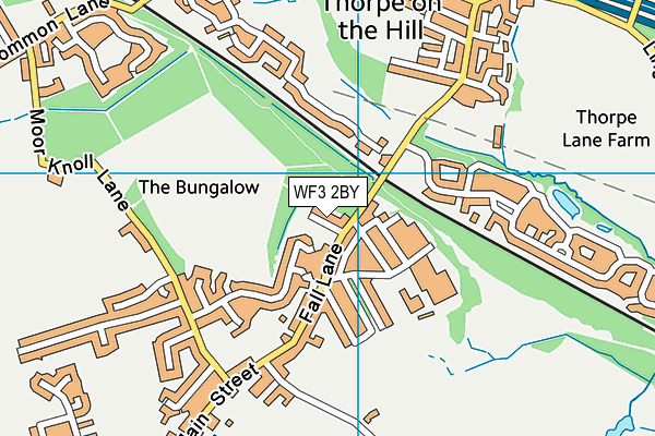 WF3 2BY map - OS VectorMap District (Ordnance Survey)