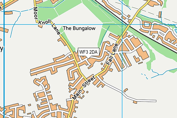 WF3 2DA map - OS VectorMap District (Ordnance Survey)