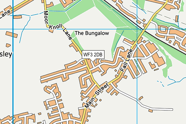 WF3 2DB map - OS VectorMap District (Ordnance Survey)