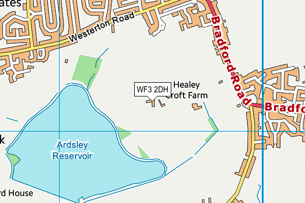 WF3 2DH map - OS VectorMap District (Ordnance Survey)