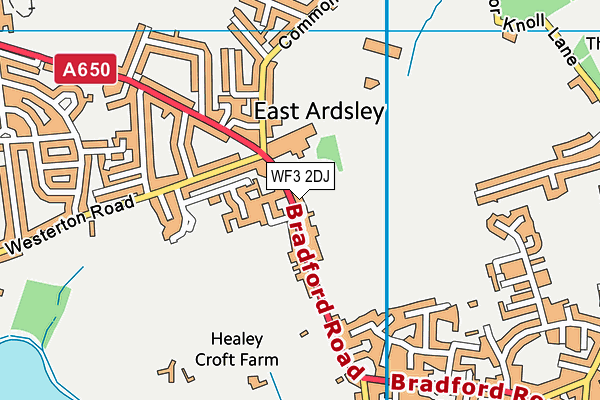 WF3 2DJ map - OS VectorMap District (Ordnance Survey)